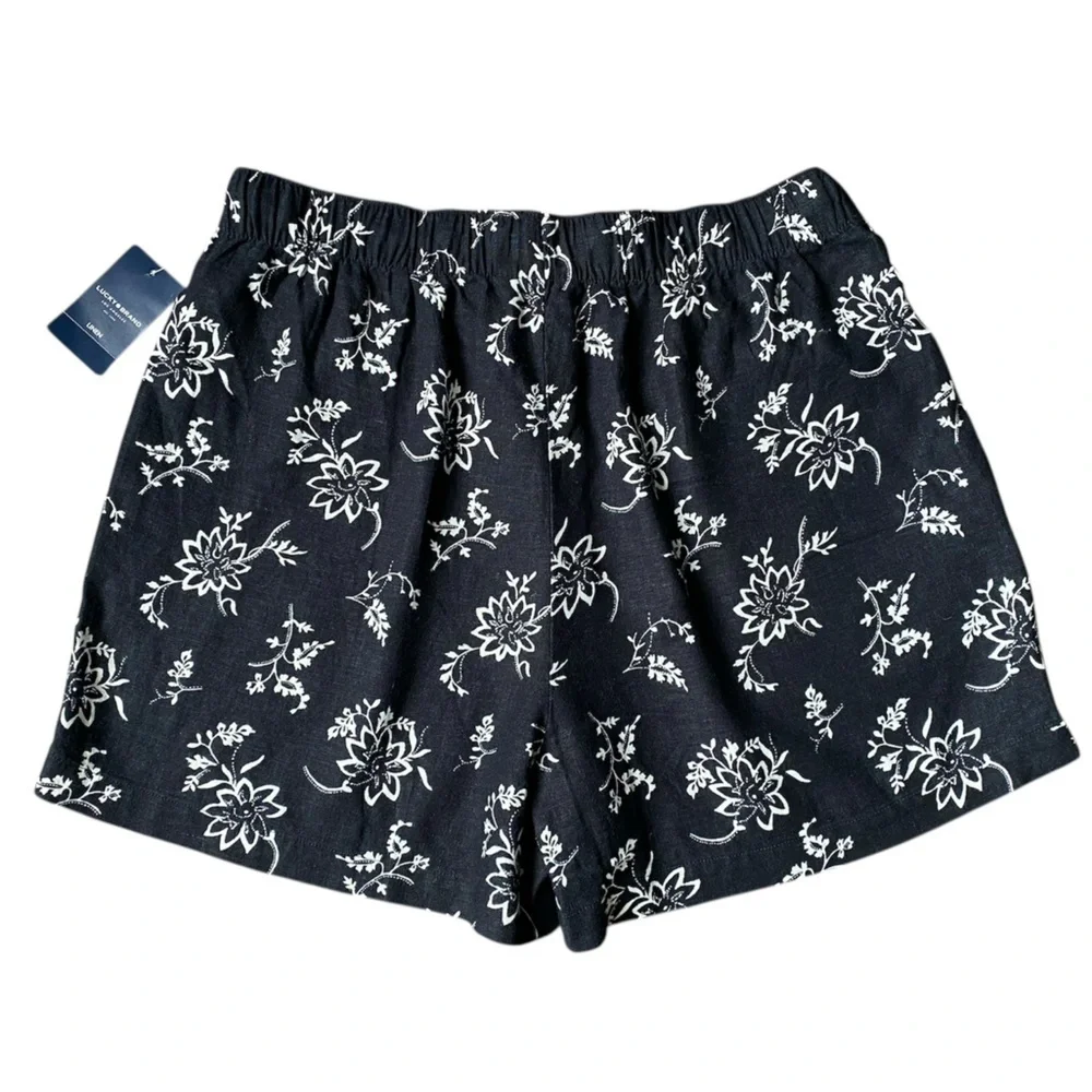 NWT Lucky Brand Women’s Floral Linen Shorts Size S